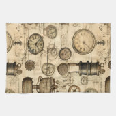 Linge De Cuisine Grunge Rustic Steampunk Horloge (14) (Horizontal)