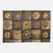 Linge De Cuisine Grunge Rustic Steampunk Horloge (15) (Horizontal)