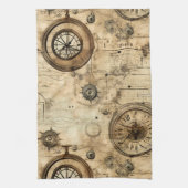 Linge De Cuisine Grunge Rustic Steampunk Horloge (9) (Vertical)