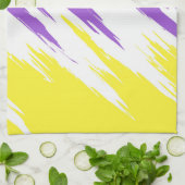 Linge De Cuisine Grungy Funky ZigZag Abstrait Non-binary Pride Indi (Plié)