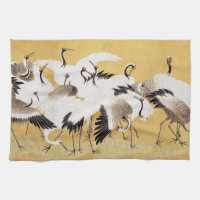 Grupe de grues japonaises Vintage Oiseau Riche Cla