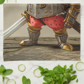 Linge De Cuisine Guerrier Fraise (Plié)