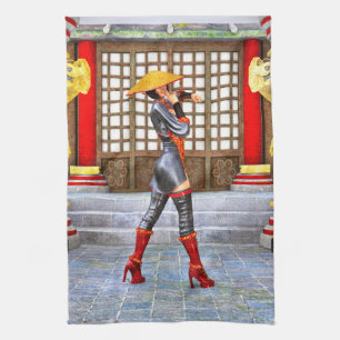 Linge De Cuisine Guerrière asiatique Fantasy Illustration de Samour