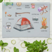 Linge De Cuisine Guide de camping Monogram | Illustrations aquarell (Plié)