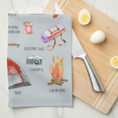 Linge De Cuisine Guide de camping Monogram | Illustrations aquarell (Quart Plié)