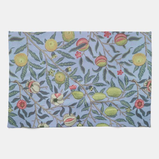 Linge De Cuisine Guillaume Morris Fruit Pomegranate Blue Orament (Horizontal)