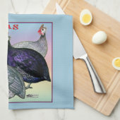 Linge De Cuisine guineas Trois Fowl (Quart Plié)