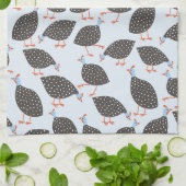 Linge De Cuisine Guinée Fowl mignon Motif d'oiseaux (Plié)