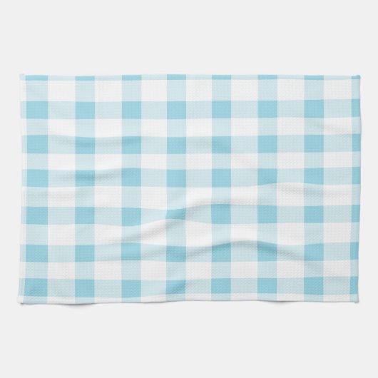 Linge De Cuisine Guingan bleu-clair (Horizontal)