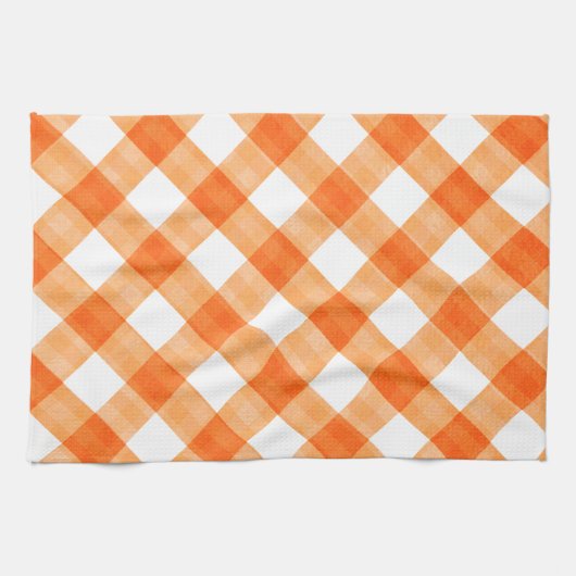 Linge De Cuisine Guingan orange (Horizontal)