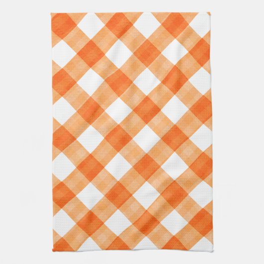 Linge De Cuisine Guingan orange (Vertical)