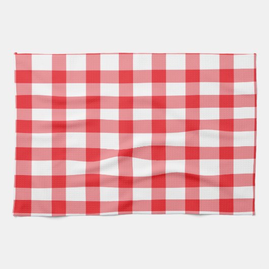 Linge De Cuisine Guingan rouge (Horizontal)
