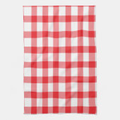 Linge De Cuisine Guingan rouge (Vertical)