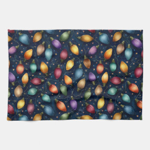 Linge De Cuisine Guirlande de lumières de Noël colorées