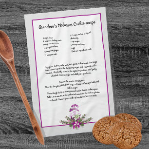 Linge De Cuisine Guirlande de lutin de Noël grise Recette souvenir 
