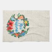 Linge De Cuisine Guirlande hawaïenne de Noël de Mele Kalikimaka (Horizontal)