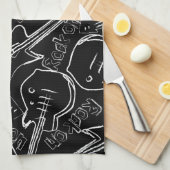 Linge De Cuisine Guitare (Quart Plié)