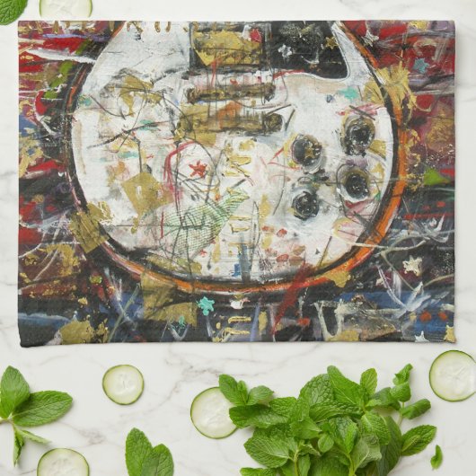 Linge De Cuisine Guitare vintage - (Plié)