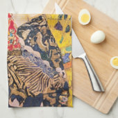 Linge De Cuisine Gustav Klimt - Dame avec ventilateur (Quart Plié)