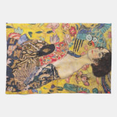 Linge De Cuisine Gustav Klimt - Dame avec ventilateur (Horizontal)