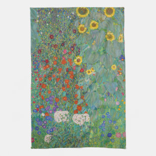 Linge De Cuisine Gustav Klimt - Jardin de campagne avec tournesols