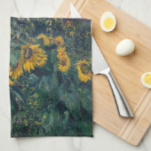 Linge De Cuisine Gustave Caillebotte - Fleurs de soleil, Jardin (Quart Plié)