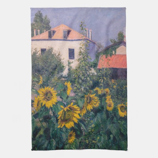 Linge De Cuisine Gustave Caillebotte - Fleurs de soleil, Jardin (Vertical)