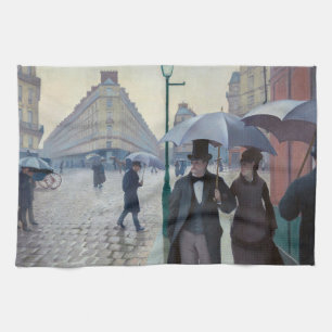 Linge De Cuisine Gustave Caillebotte - Rue de Paris, temps de pluie