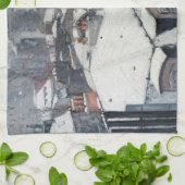 Linge De Cuisine Gustave Caillebotte - Toits dans la neige (Plié)