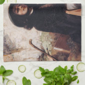 Linge De Cuisine Gustave Courbet - Autoportrait avec un chien noir (Plié)