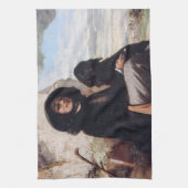 Linge De Cuisine Gustave Courbet - Autoportrait avec un chien noir (Vertical)