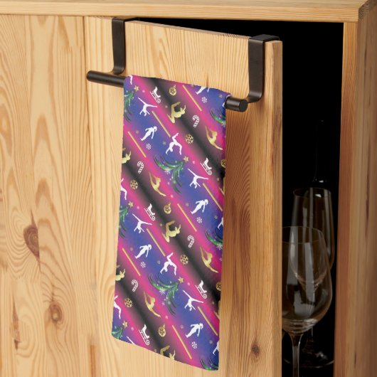 Linge De Cuisine Gymnastique féminine Arbre de Noël (Pliage en tiers)