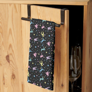 Linge De Cuisine Gymnastique Féminine Gymnastes avec Étoiles