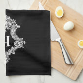 Linge De Cuisine H Monogramme initial (Quart Plié)