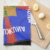 Linge De Cuisine Hakuna Matata Iridiscent bleu (Quart Plié)