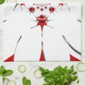 LINGE DE CUISINE HAKUNA MATATA ROUGE VERT (Plié)