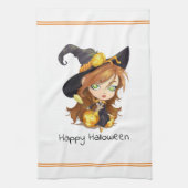 Linge De Cuisine Hallo Queen Cute Witch | Halloween (Vertical)