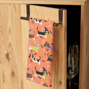 Linge De Cuisine Halloween Basset Hound