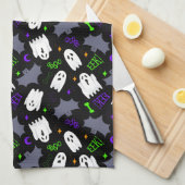 Linge De Cuisine Halloween Boo Ghosts (Quart Plié)