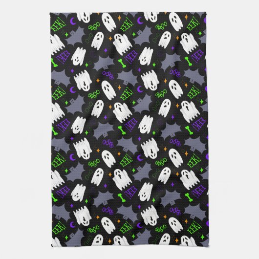 Linge De Cuisine Halloween Boo Ghosts (Vertical)