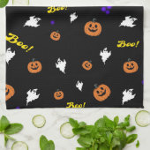Linge De Cuisine Halloween Boo Ghosts Motif sans couture (Plié)