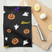 Linge De Cuisine Halloween Boo Ghosts Motif sans couture (Quart Plié)