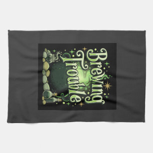 Linge De Cuisine Halloween Brasser des Ennuis Sorcière Chaudron Pot