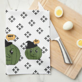 Linge De Cuisine Halloween Cactus Witch "Not a Hugger" (Quart Plié)