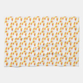 Linge De Cuisine Halloween Candy Corn Aquarelle Motif (Horizontal)