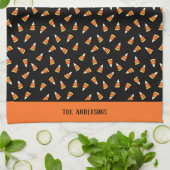 Linge De Cuisine Halloween Candy Corn Motif personnalisé (Plié)