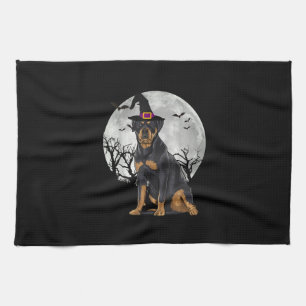 Linge De Cuisine Halloween Casquette de sorcière de chien de Rottwe