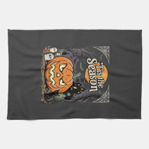 Linge De Cuisine Halloween C'est la Saison Design de Chat Citrouill