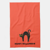 Linge De Cuisine Halloween Chat Noir Effrayant (Vertical)