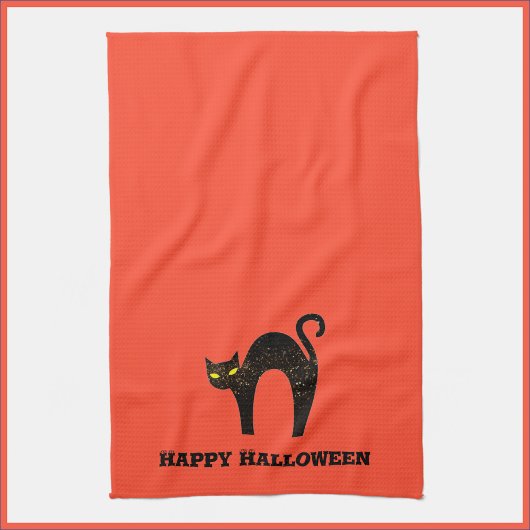 Linge De Cuisine Halloween Chat Noir Effrayant